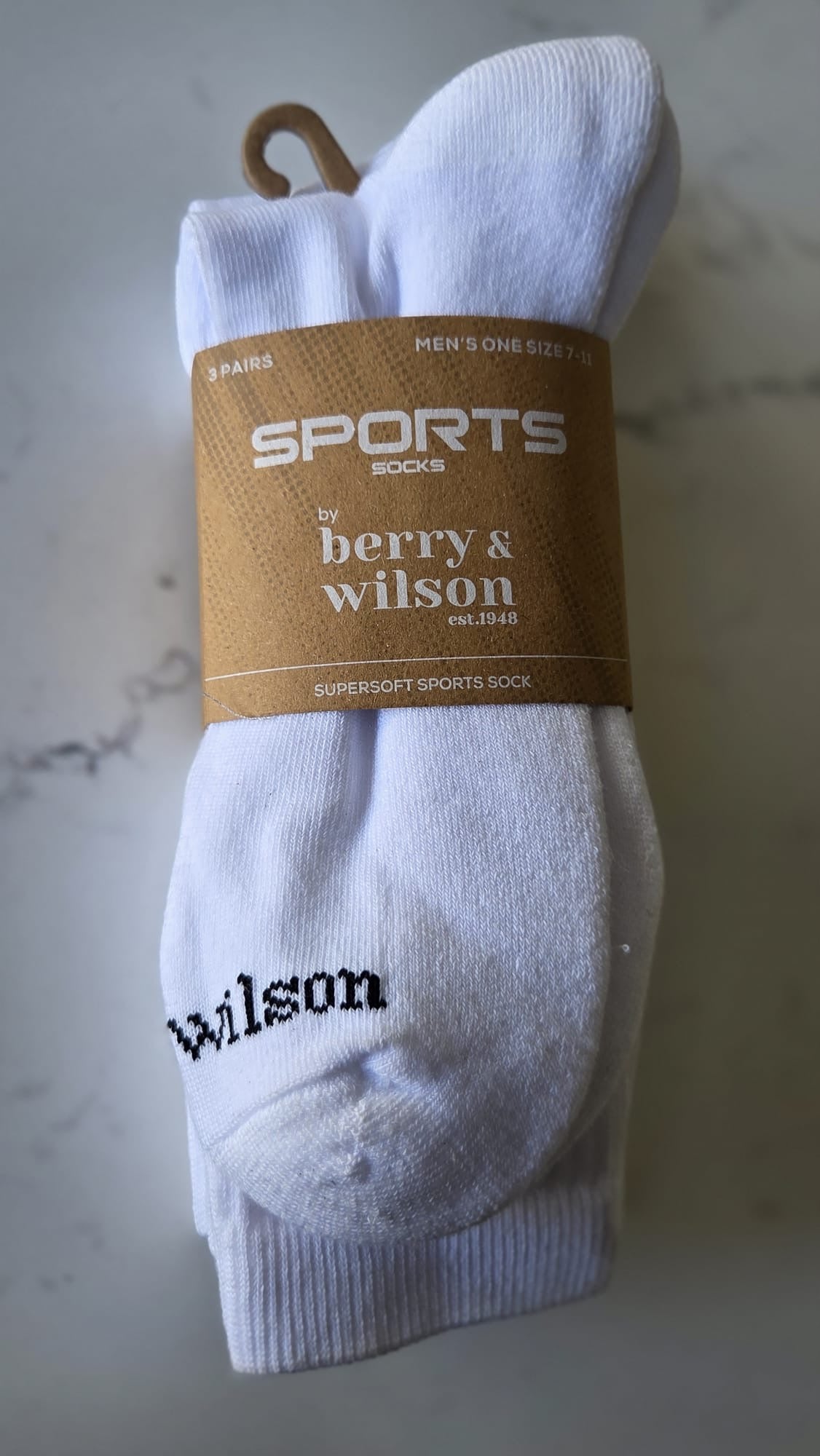Berry & Wilson Premium Sports Socks - 3 Pairs (size 7-11)